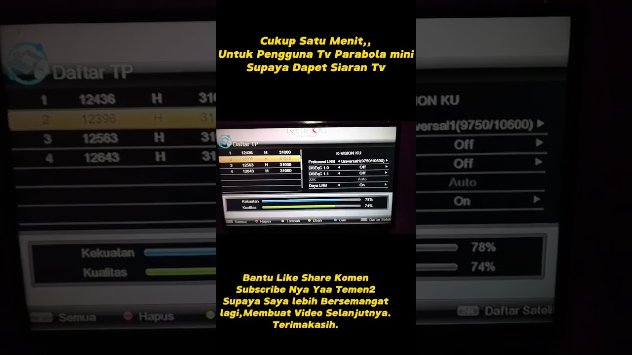 Cara Cepat Mencari Satelit Measat 3B Parabola Mini,Supaya Dapat Siaran Tv.