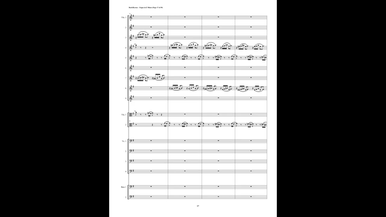 J.S. Bach – Fugue in E Minor (Wedge), BWV 548 (String Orchestra)