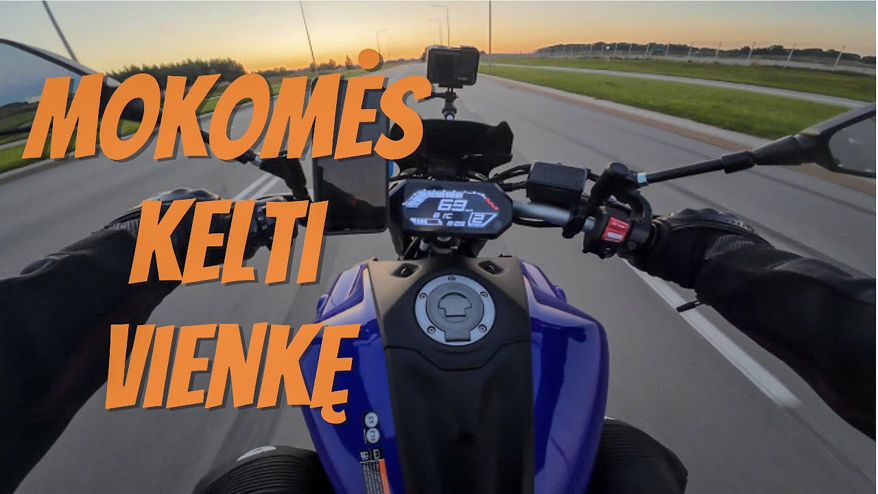 Mokomės kelti vienkę ir 12 o'clock boyz sezono uždarymas! Yamaha MT-07 - S01E07