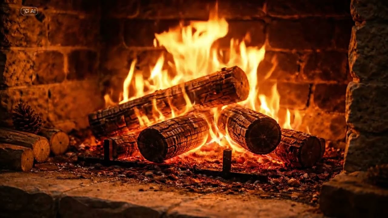 Intense Fireplace Fire | Deep Warmth for Sleep, Rest & Focus