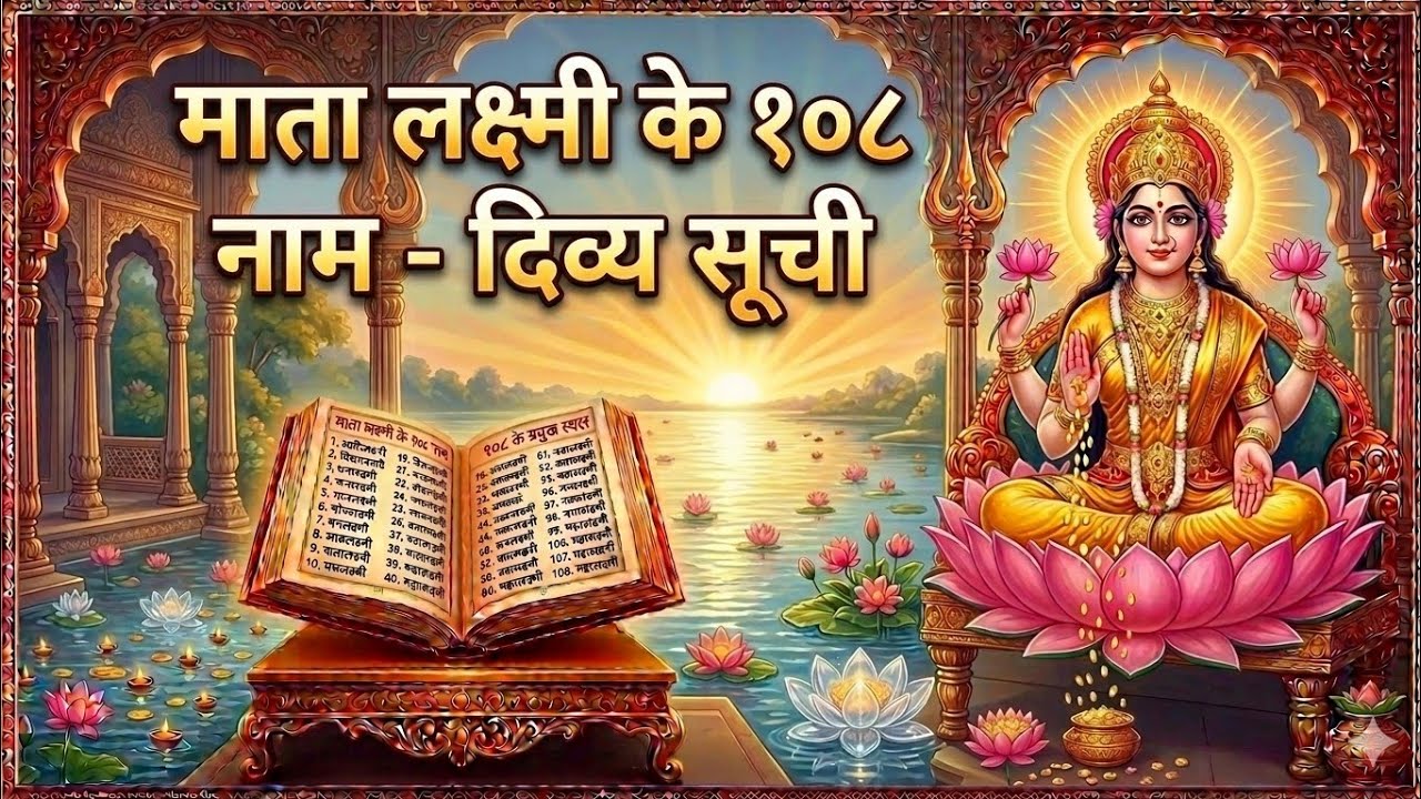 जय माता लक्ष्मी (Jai Maa Laxmi)   माता लक्ष्मी जी के १०८( 108) पावन नाम 