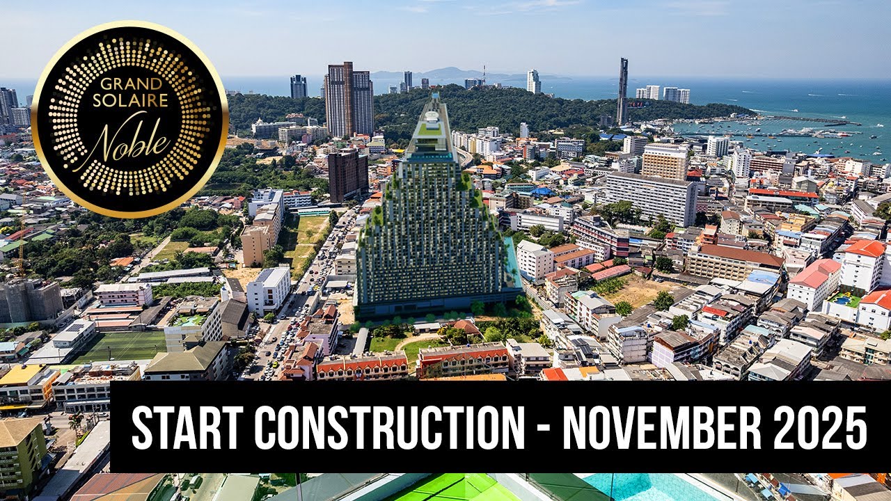 Grand Solaire Noble - Construction Begins! 🏗️ | Piling Phase November 2025 | 3rd Road Pattaya