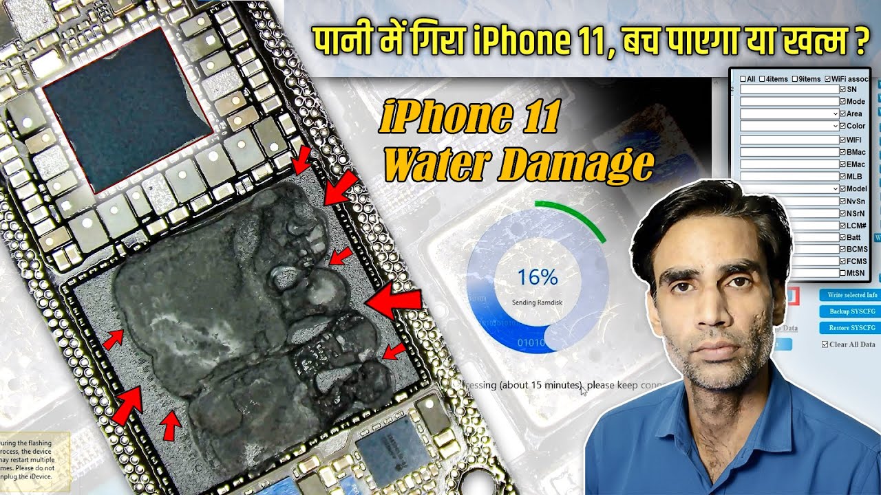 iPhone 11 Water Damage Repair Easy & Latest Trick #iphonerepair #iphone11 #akinfo #waterdamage