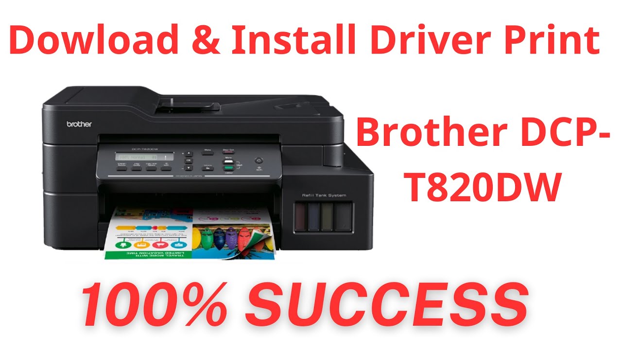How to install Brother DCP T820DW Driver Print & Scan on Windows 11, 10