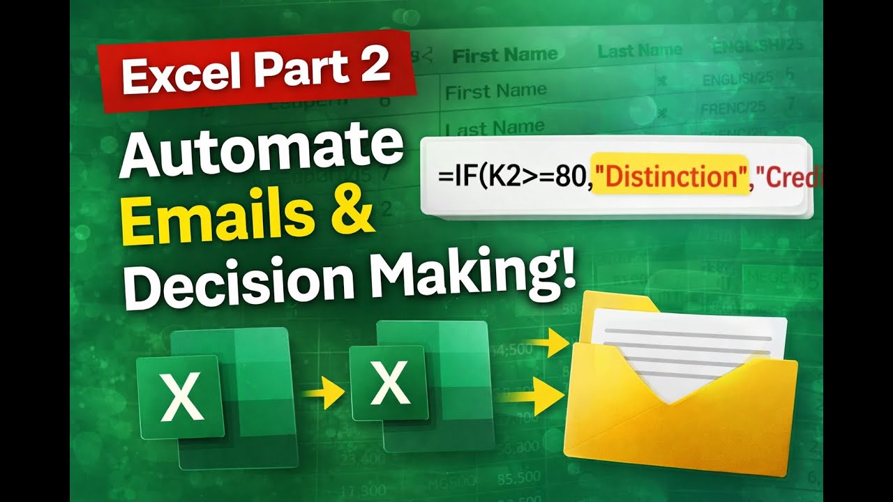 Auto-Generate Emails ,Concatenation formula, &IF Logic/Excel Part 2: