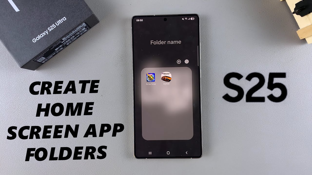 How To Create App Folders On Home Screen On Samsung Galaxy S25 / S25 Ultra