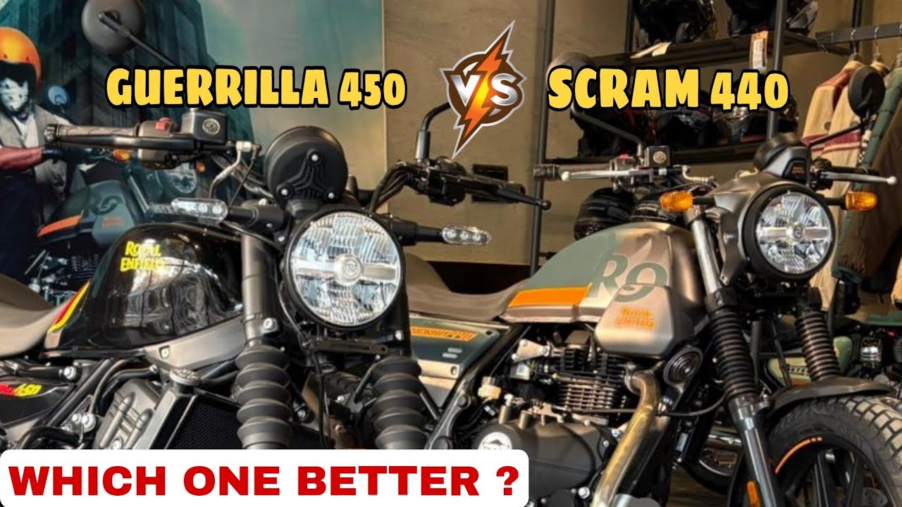 2025 Royal Enfield Scram 440 Vs Guerrilla 450 Vs Comparison | Which One Is Best?? 🤔