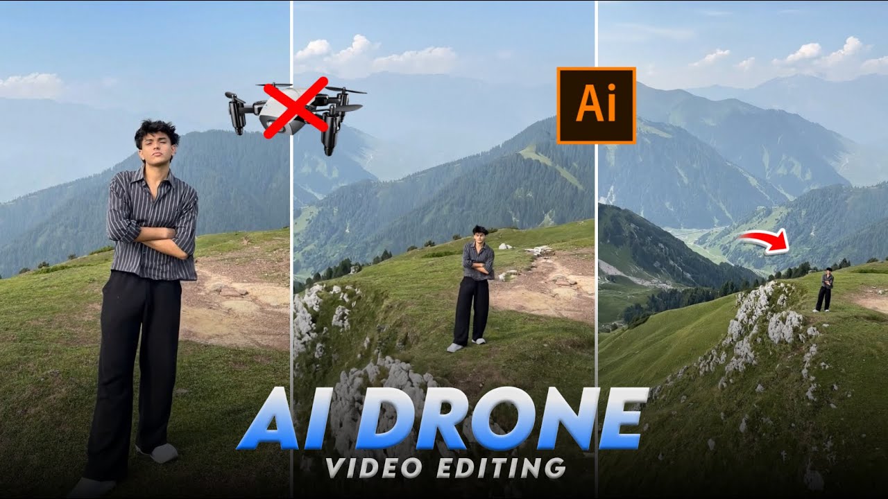 Instagram Trending Ai Drone Shot Video Editing Tutorial | How To Make Ai Drone Video 