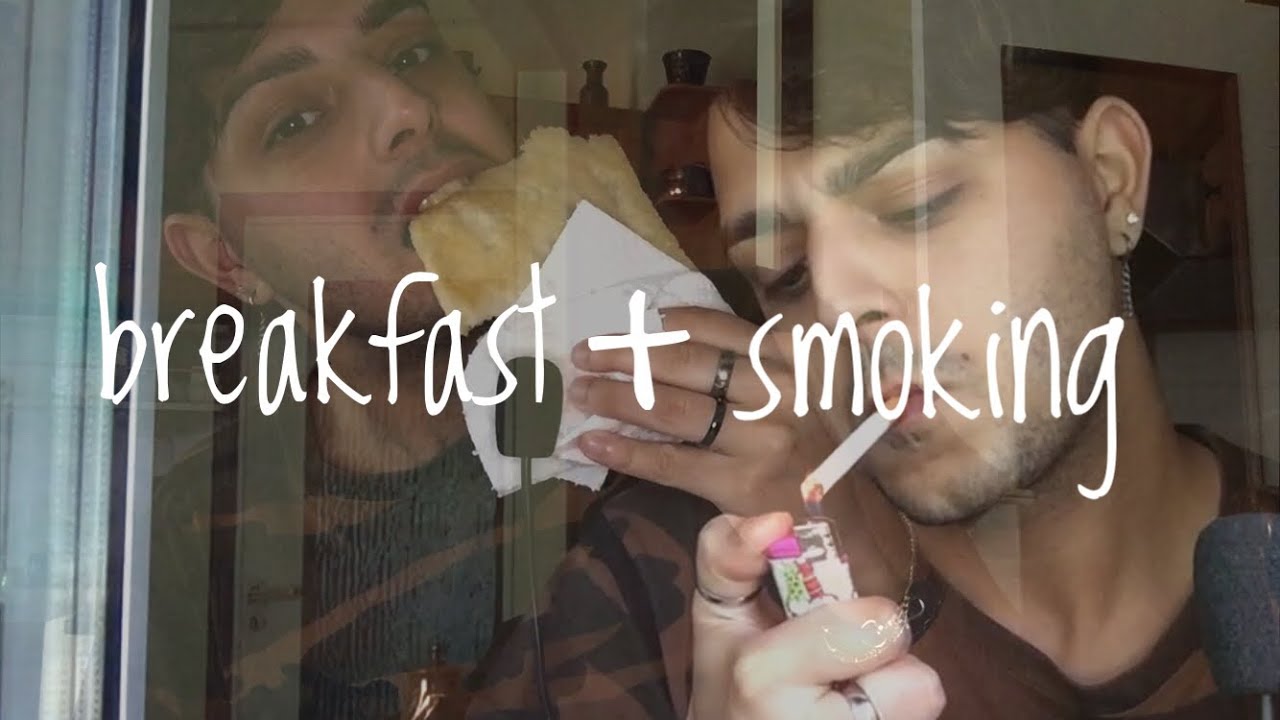★ASMR Italiano★Breakfast & Smoking Cigarette★Whispering