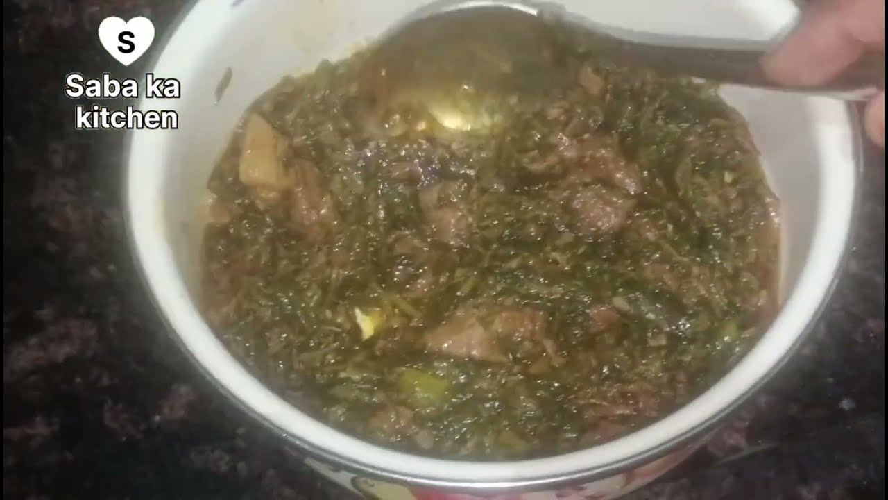 Palak goshat recipe Palak mutton ka salan saba ka kitchen 