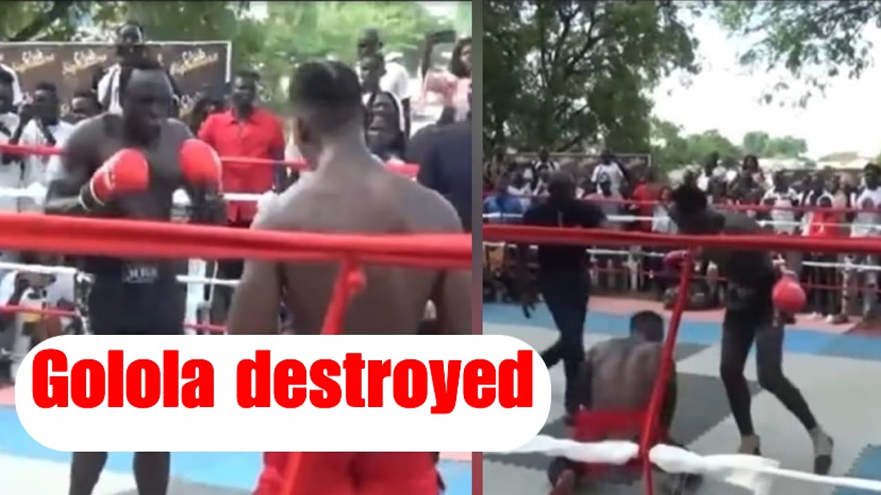Golola destroyed in Juba by Majok | Kick Boxing Match