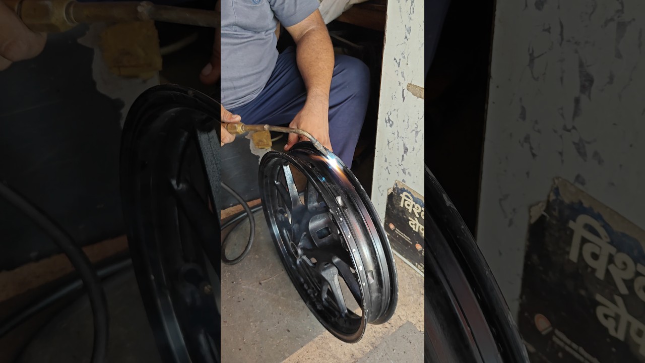 R15 Alloy bend repair #bike #repair #alloy #r15 #yamahar15