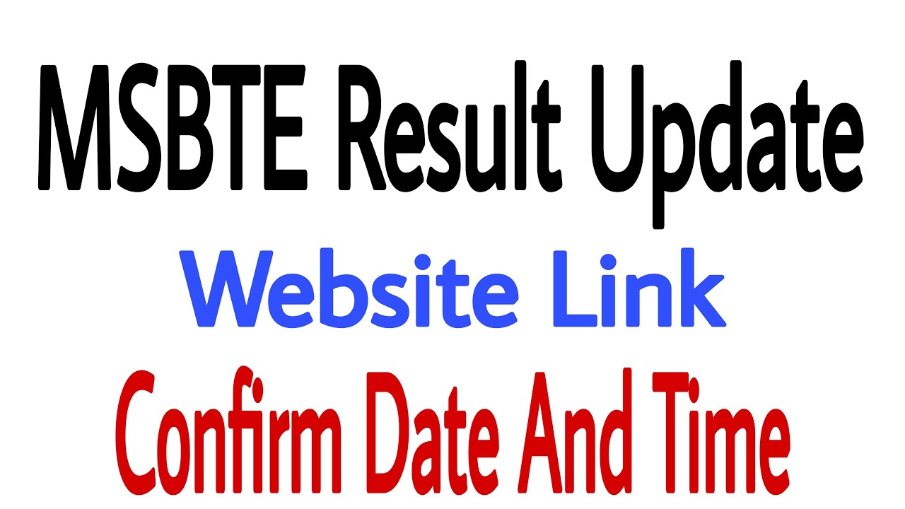 MSBTE Summer Result 2021 / msbte result final date