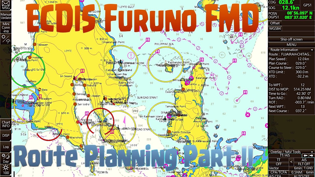 ECDIS FURUNO FMD. Планирование перехода на экдисе Часть 2. Route Planning
