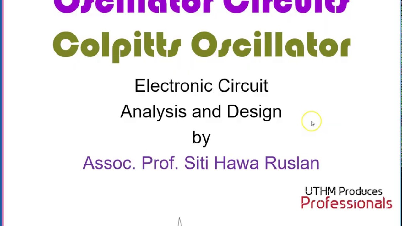 Oscillator - Colpitts Oscillator