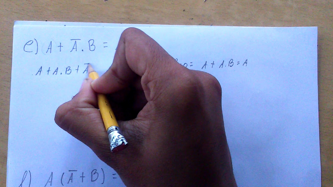 Ejercicios del álgebra de Boole