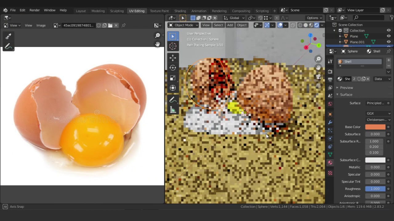 Broken Egg - Blender 2.82 Timelapse