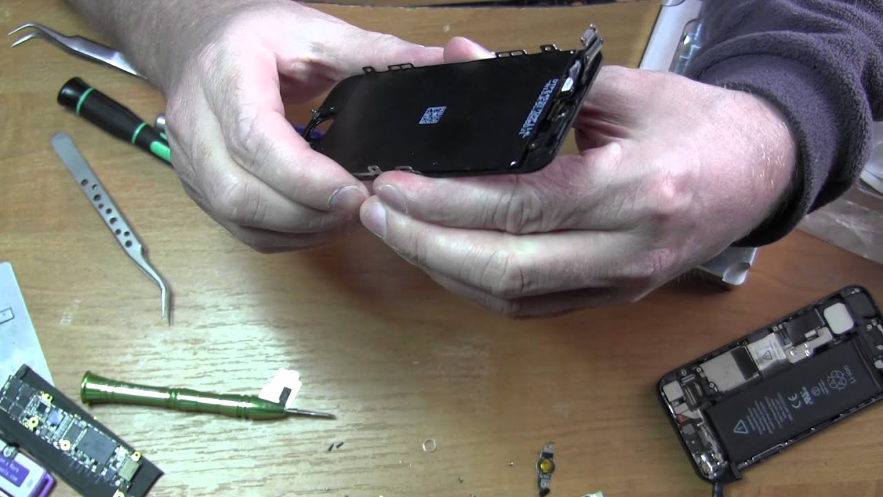 IPhone 5 Замена рамки дисплея/кнопки home