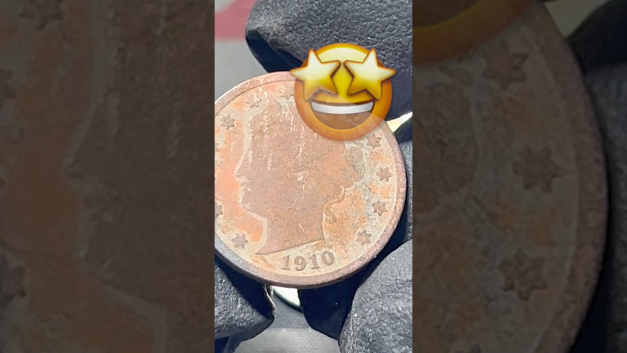 100 Year Old Rare V Nickel Found, August Best Coin Finds, #shortsvideo #shortvideo #coin