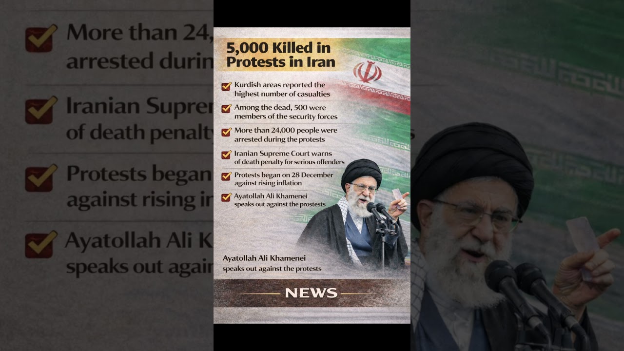 Death Toll in Iran Protests Rises to 5,000| 