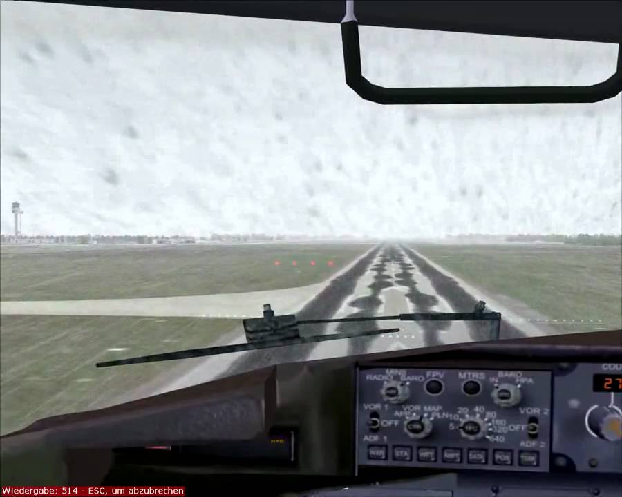 Hannover (EDDV) windy Landing TUIfly 737-800 (VC View)