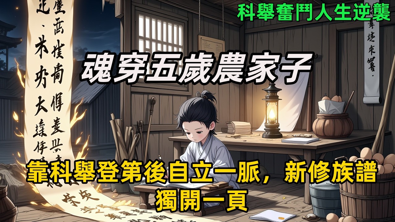 《魂穿五歲農家子，靠科舉登第後自立一脈，新修族譜，獨開一頁》穿成農家子，雞蛋全餵三十歲童生大伯。我餓著肚子苦讀，一朝金榜題名。族老捧譜來添名，我當眾另立新冊——「徐氏新脈，自吾徐飛始。」