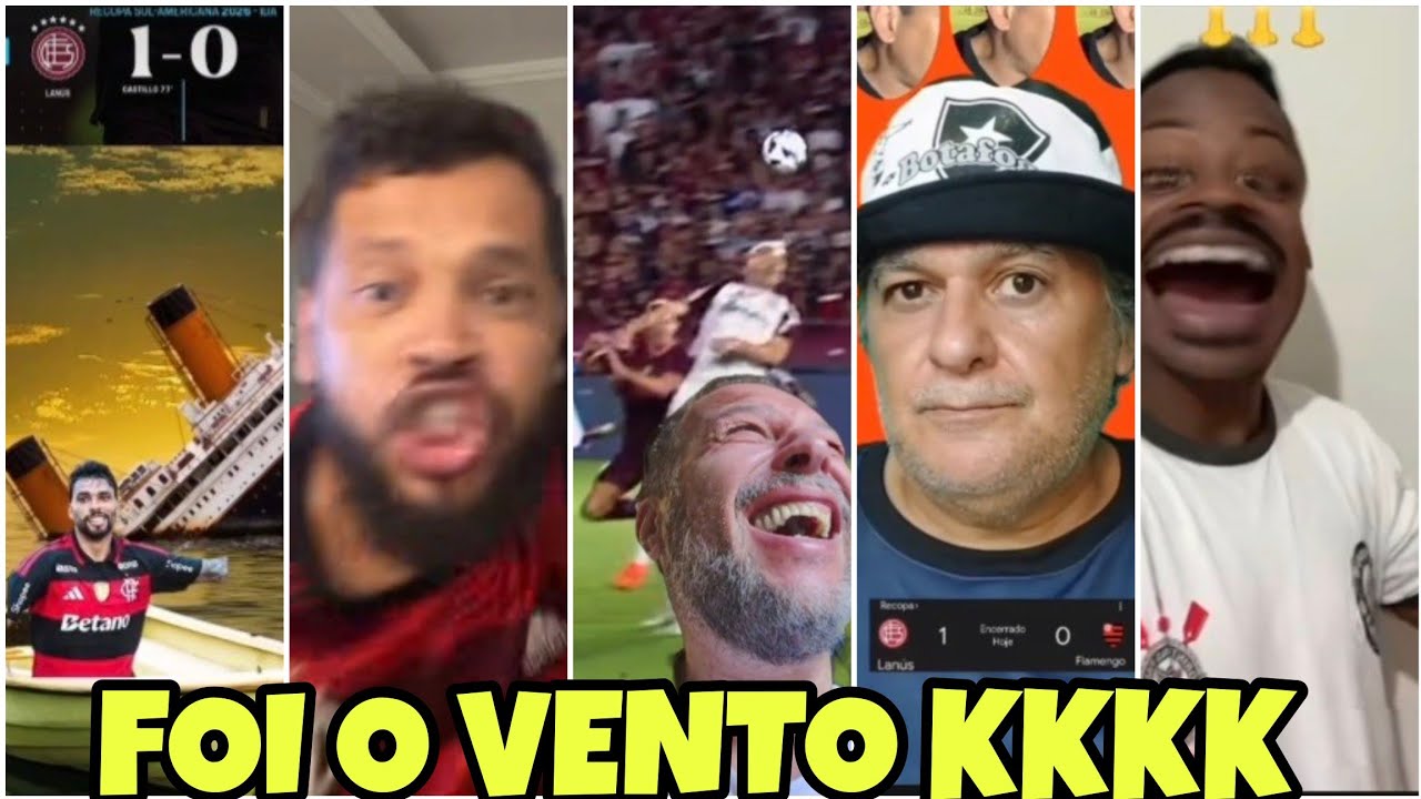 REACT E REAÇÕES FLAMENGUISTAS !!! LANUS 1X0 FLAMENGO !!! FOI O VENTO !!!