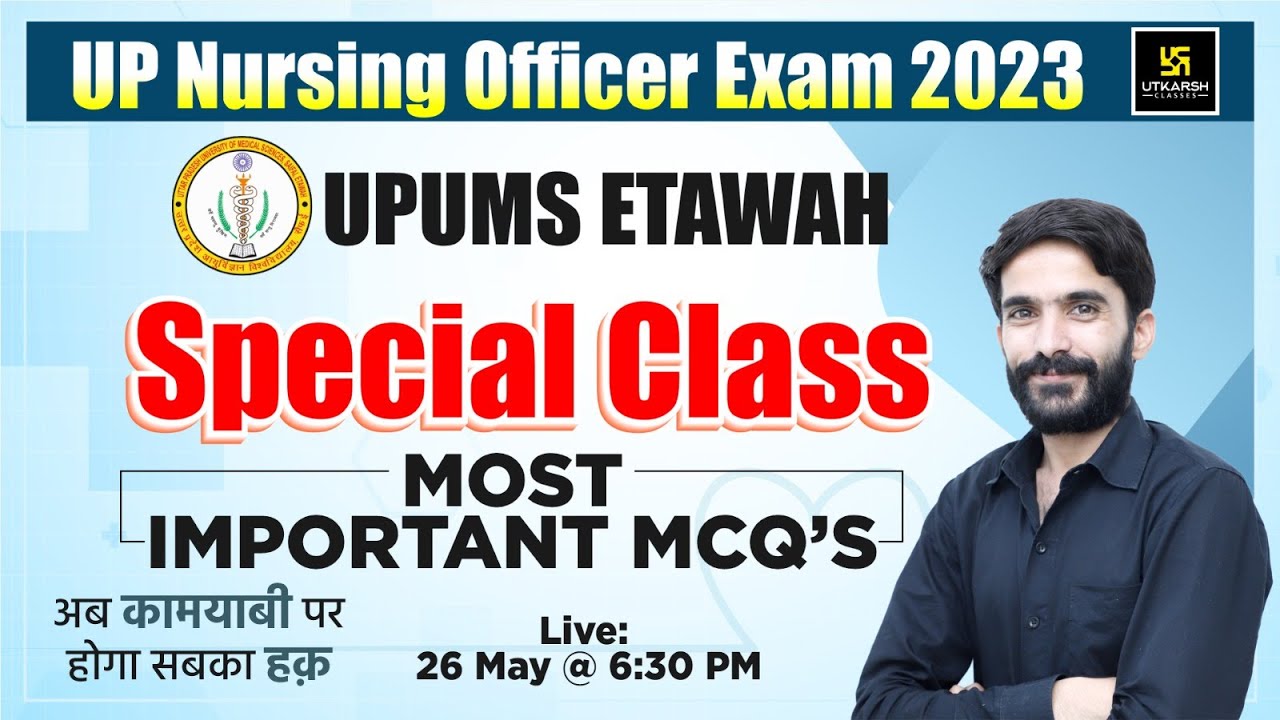 UPUMS Uttar Pradesh Nursing Officer Exam 2023 | Special Class| Most Important Questions| By Raju Sir