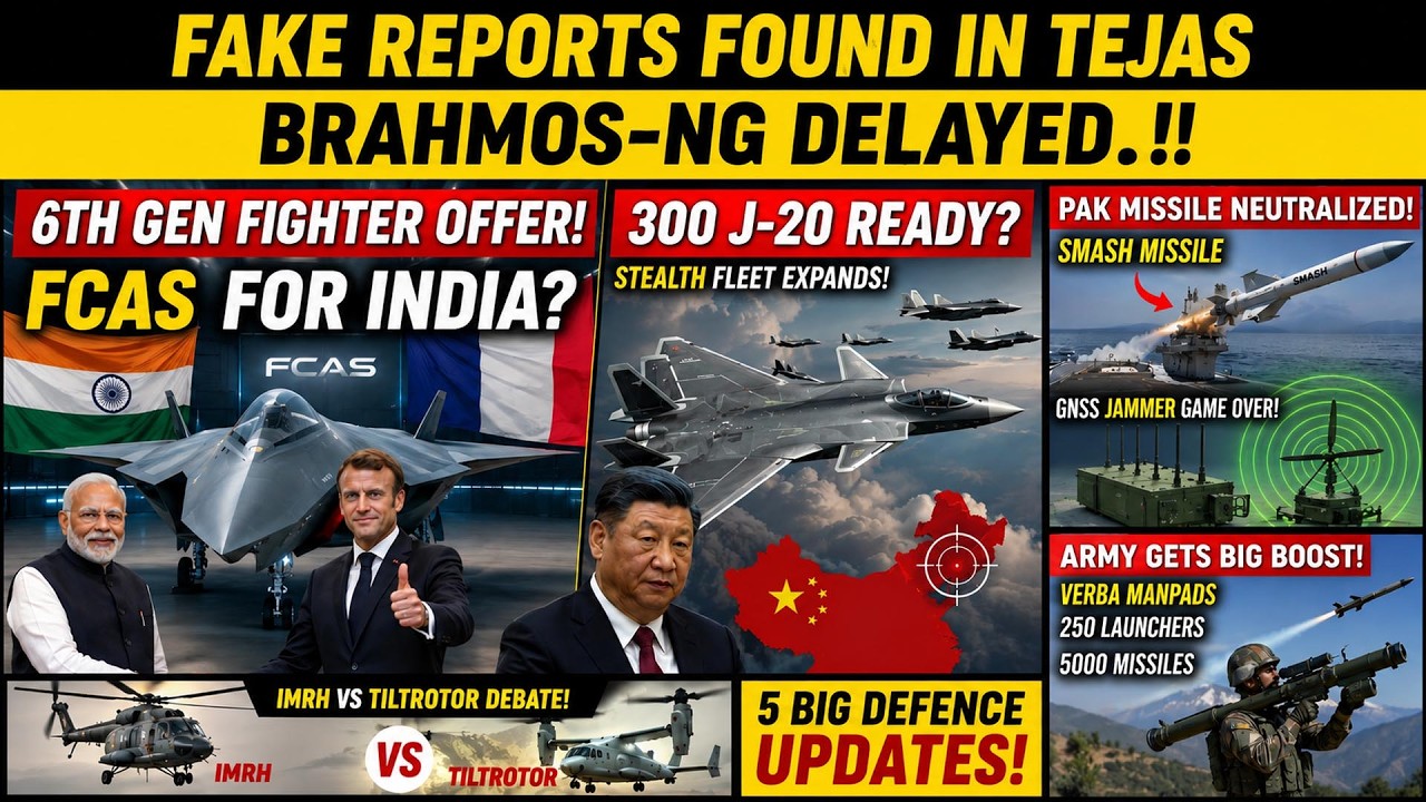 China&rsquo;s J-20 Reaches Indian Border,France Offers FCAS to India,Pakistan&rsquo;s Missile Countered by India