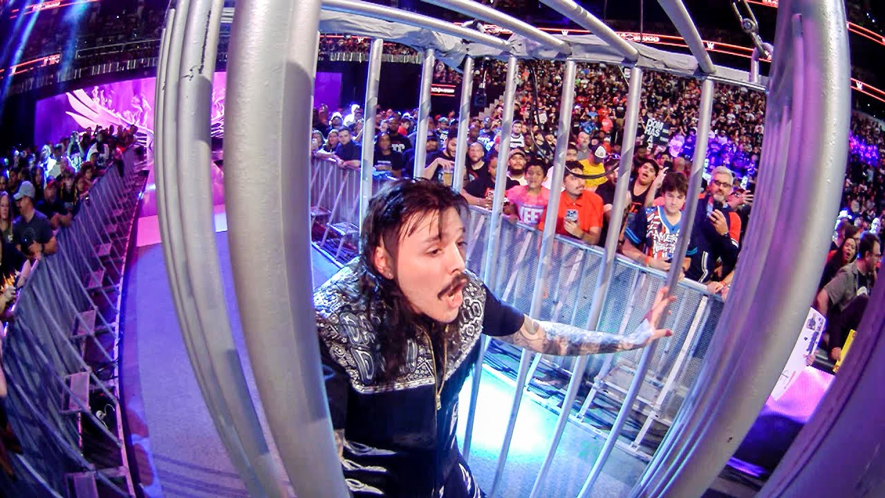Inside the shark cage with Dominik Mysterio
