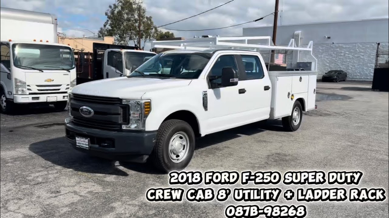 2018 FORD F250 SUPER DUTY CREW CAB CREW CAB 8' UTILITY + LADDER RACK 087B-98268