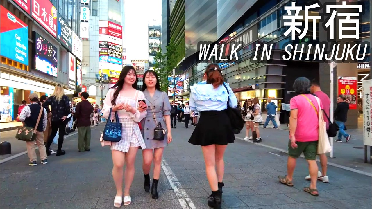 Relaxing Walk in Tokyo, Japan Travel, Shinjuku Kabukicho Walking Tour 新宿歌舞伎町・話題の大久保公園をお散歩！トー横界隈！