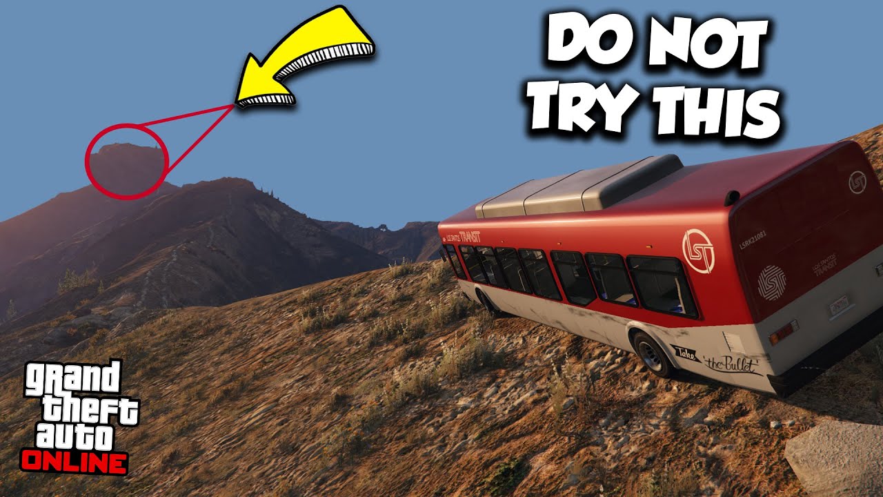 I Tried To Drive a BUS To The Top of MOUNT CHILIAD in GTA Online...