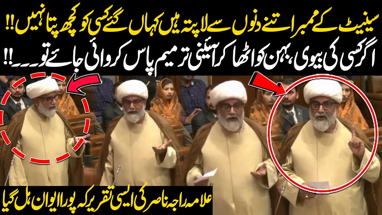 Allama Raja Nasir Abbas Aggressive Talk In Senate About Constitution Amendments | Public News
