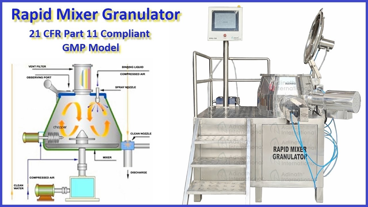 Rapid Mixer Granulator (RMG) GMP Model 21CFR Part 11 Compliance #rmg #hsmg
