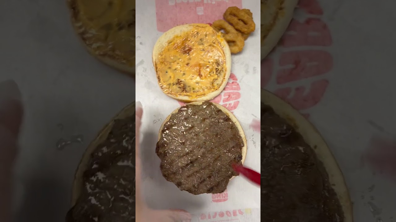 BK POV: YouTube Commenter Request special Bacon King With Stacker Sauce And Onion Rings #Shorts