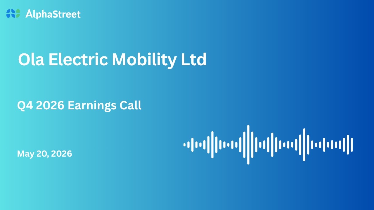 Конференц-звонок по финансовым результатам Ola Electric Mobility Ltd за IV квартал 2025-26 финанс...