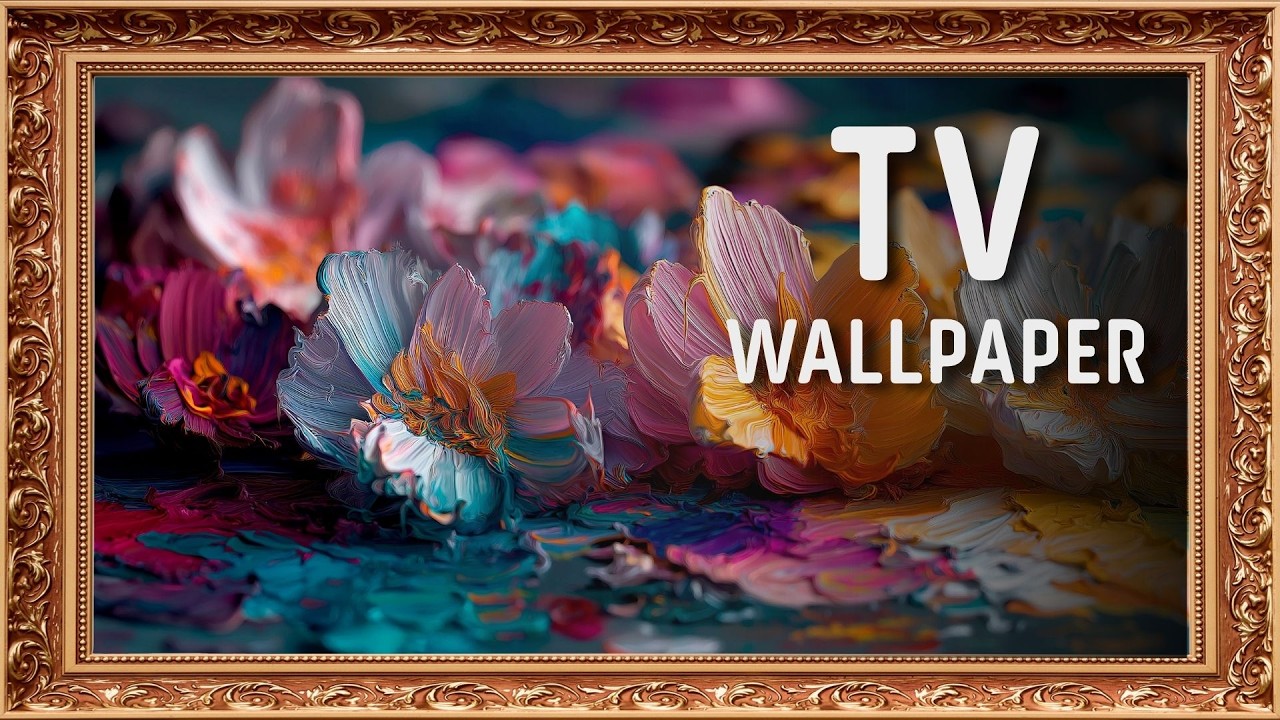 Flowing Flowers | Expressive Oil Painting for Relaxation