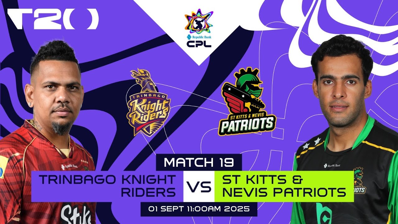 LIVE | Trinbago Knight Riders vs St Kitts & Nevis Patriots | CPL 2025