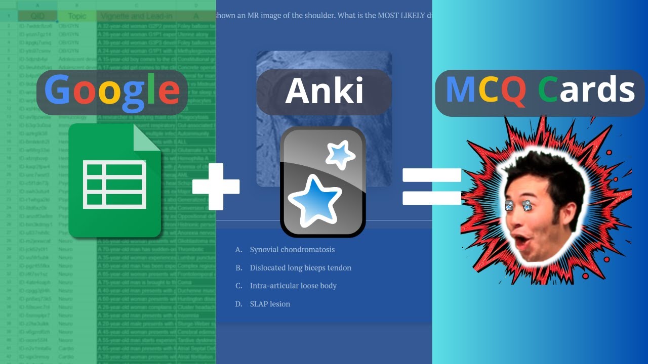 Массовое создание карточек MCQ в Anki