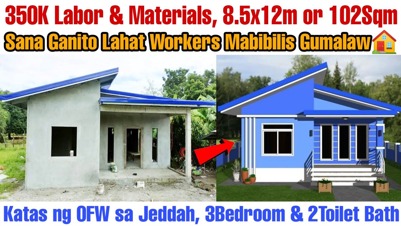 Sulit 240K Materials & 110K Labor, 3Kwarto 2C.r Pa, Swerte ng Owner, Kamag-Anak ang Labor Mabibilis.