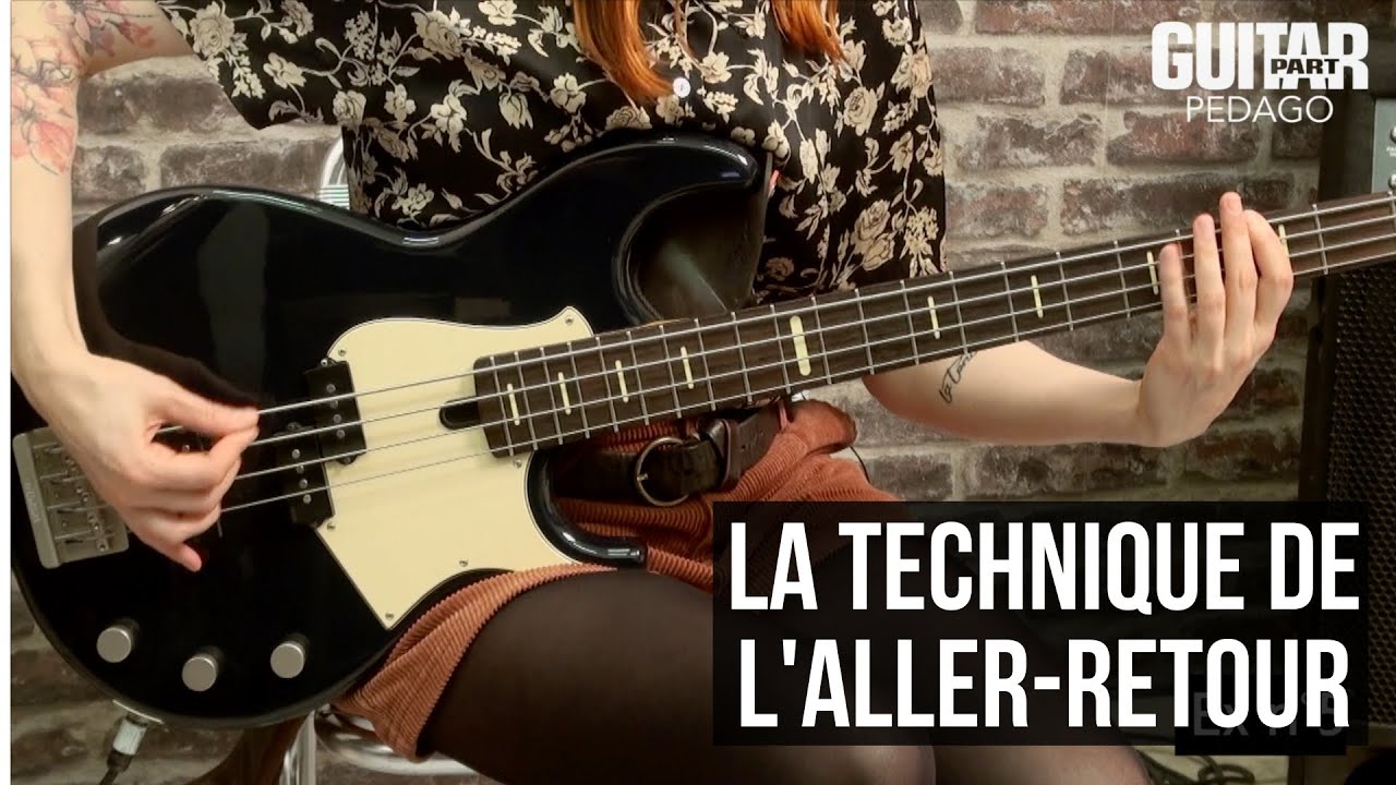 Débuter l'aller-retour au médiator - Basse