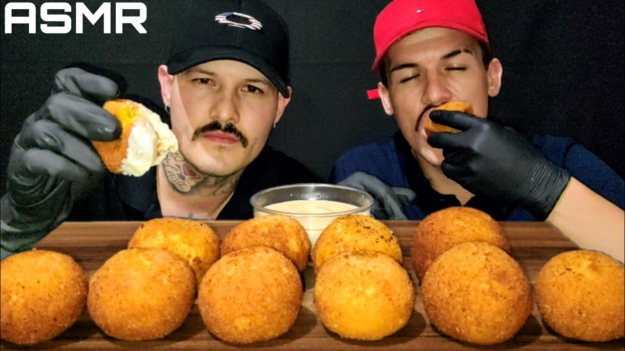 #1/5 ASMR SEMANA DO SALGADO | BOLINHA DE CALABRESA COM QUEIJO (MUKBANG BRASIL) SEGUNDA - FEIRA.