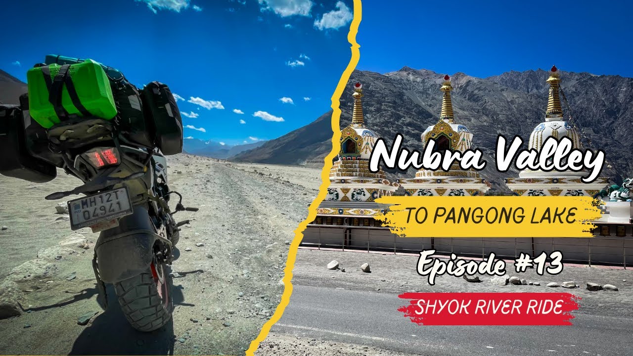 Crossing the Shyok River on a Motorcycle | The Most Dangerous Route in Ladakh