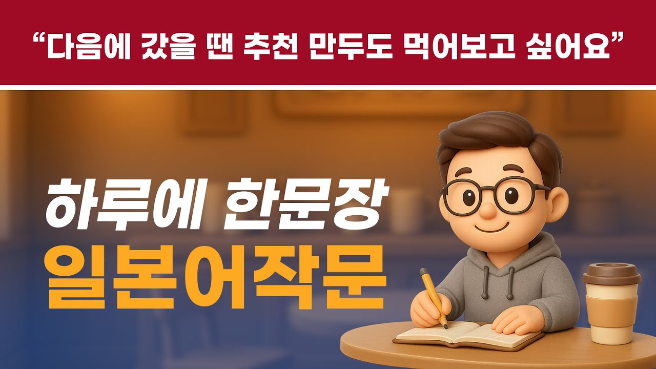 [풀버전 작문일본어] 추천 만두도 먹어보고 싶어요 #일본어능력시험 #일본어공부 #일본어회화 #중급일본어 #매일일본어 #일본어작문