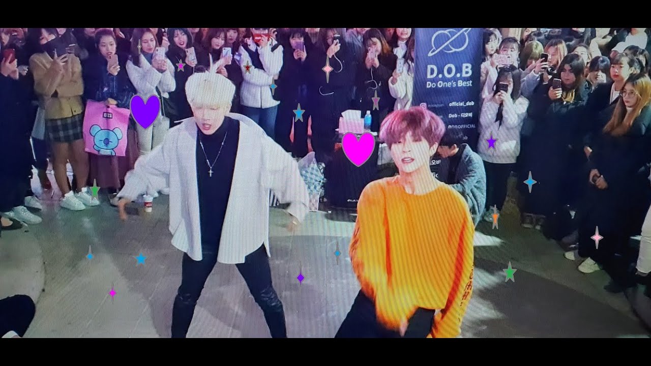 20191122. DOB❤. LEE TAEYOUNG, PARK JIN. HIGH QUALITY BUSKING-11. 'MUAH' 'BOY IN LUV' COVER.