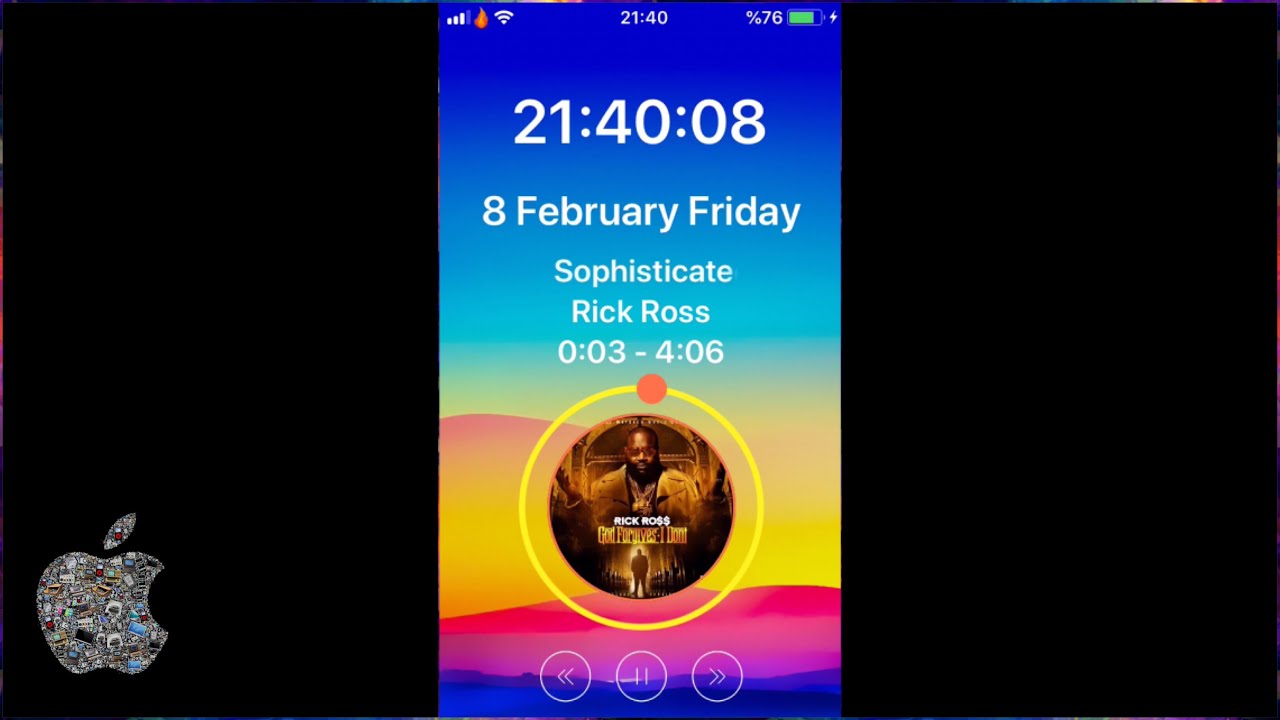 SpinXI: 🎼Circular Lock Screen Media Controls Tweak iOS 11.3.1