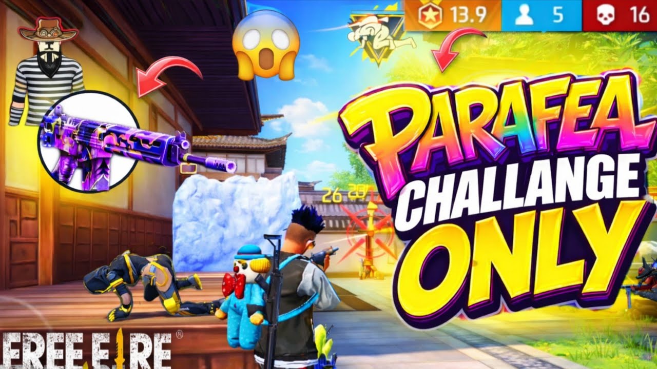 Hacker Like - Only Parafeal ⚡ Challenge With Random Squad God Level 😱 Gameplay Free Fire Max 