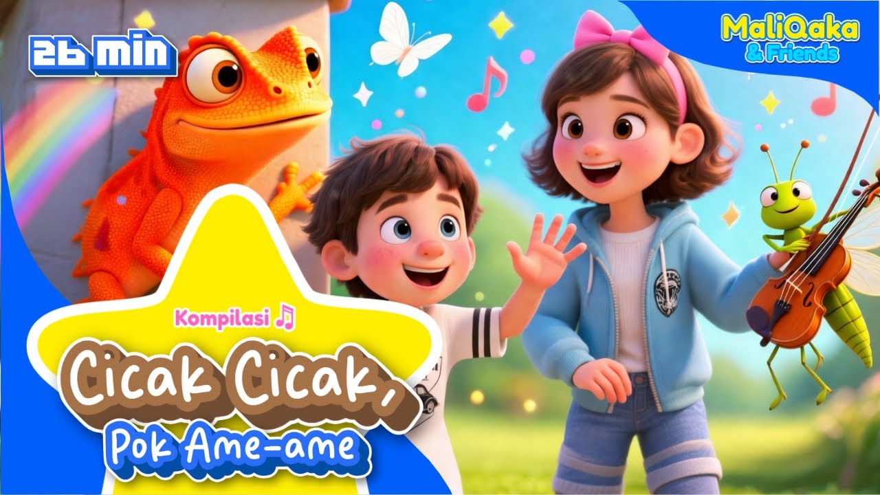 Kumpulan Lagu Anak Ceria & Edukatif 🎶 | Cicak di Dinding, Pok Ame-Ame, ABC, Laba-Laba Kecil