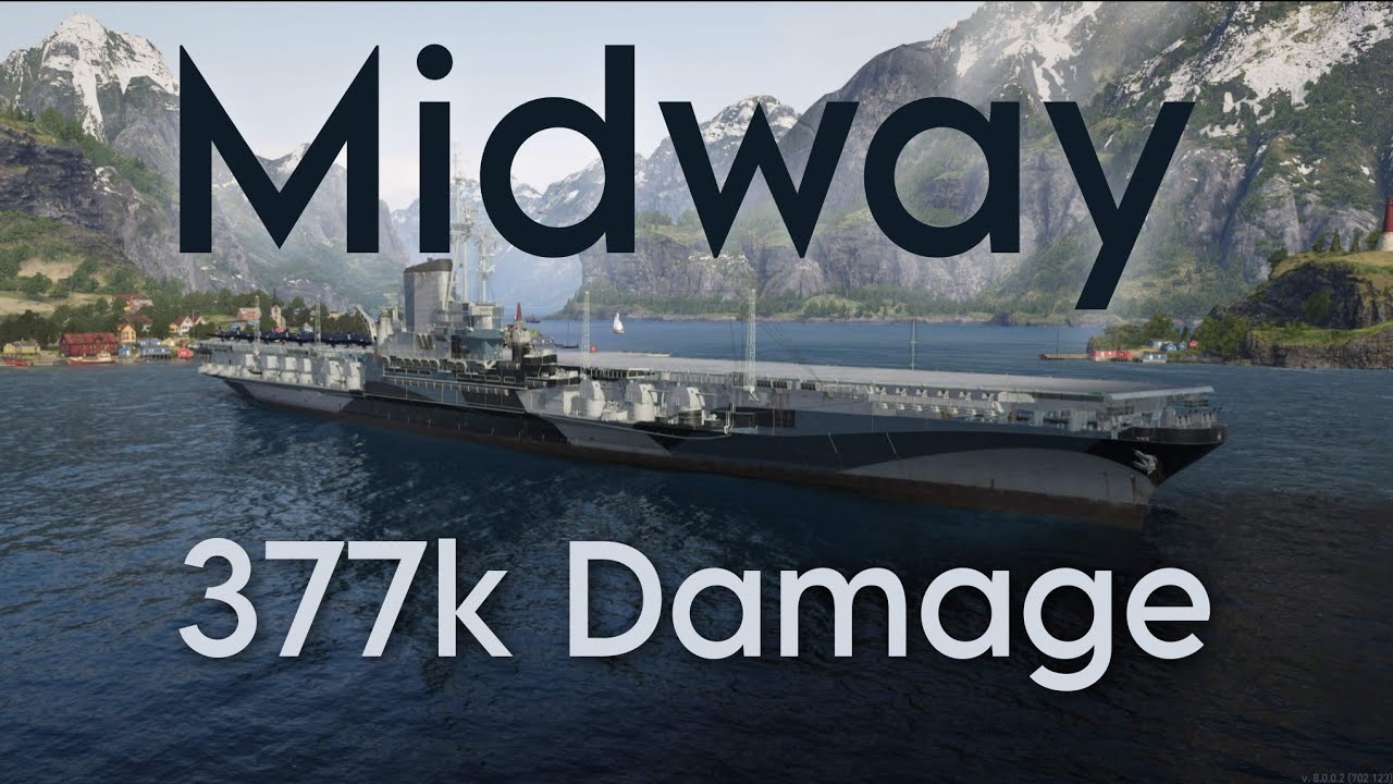 Midway 377k Damage Record - WoWs: Legends
